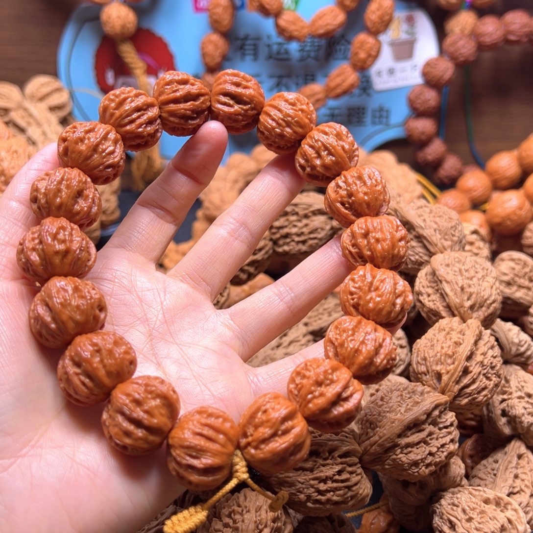 吊坠文玩核桃八棱手持21