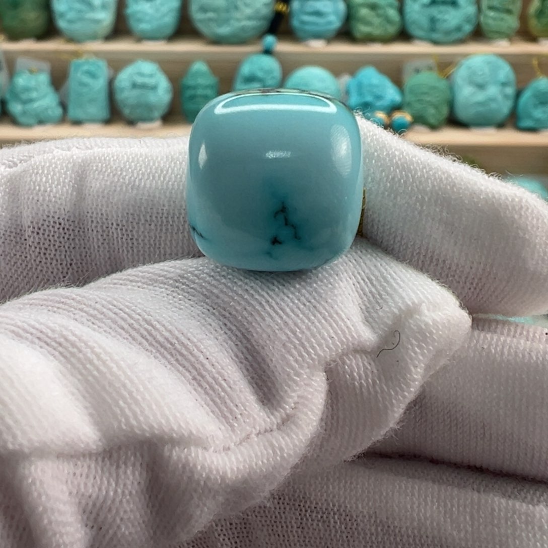 未镶嵌绿松石老型珠14.2x13.4mm