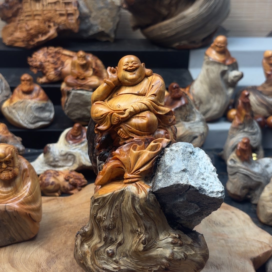 雾***落柏木太行崖柏手工雕刻