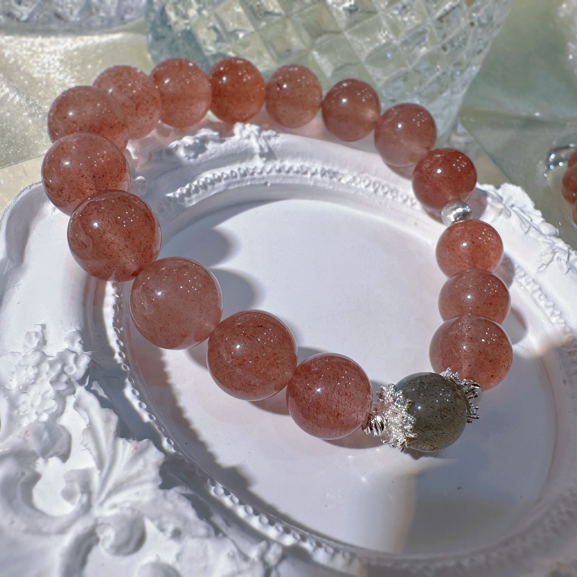 原产地水晶手串 买手家订制款草莓晶+灰月光 捡漏福利款