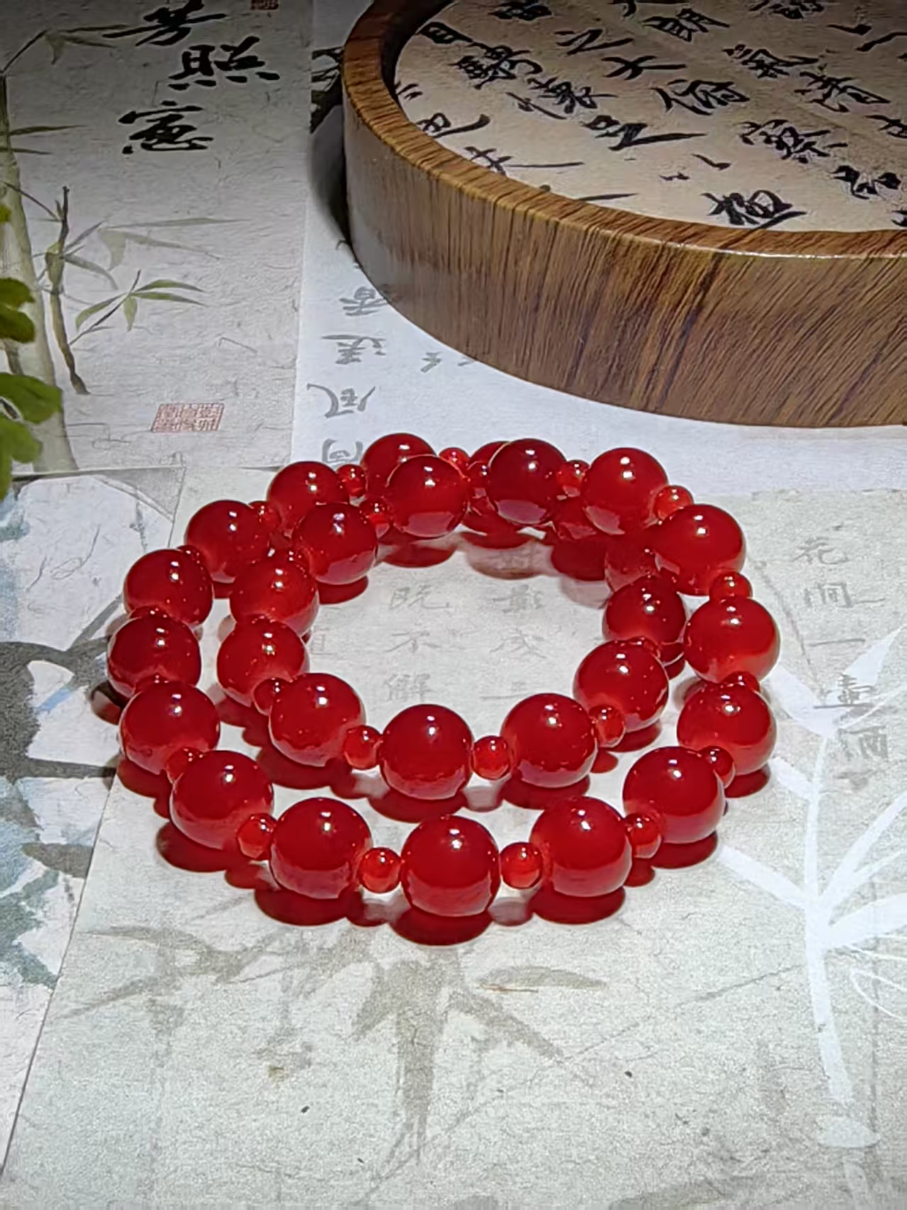 红玛瑙 双圈手串0.9（无礼盒）1068