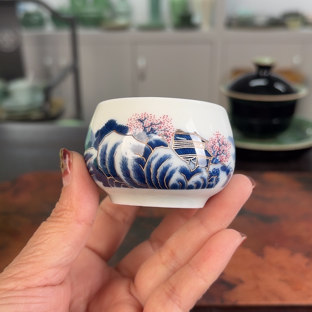 龙泉云间青瓷小米茶器