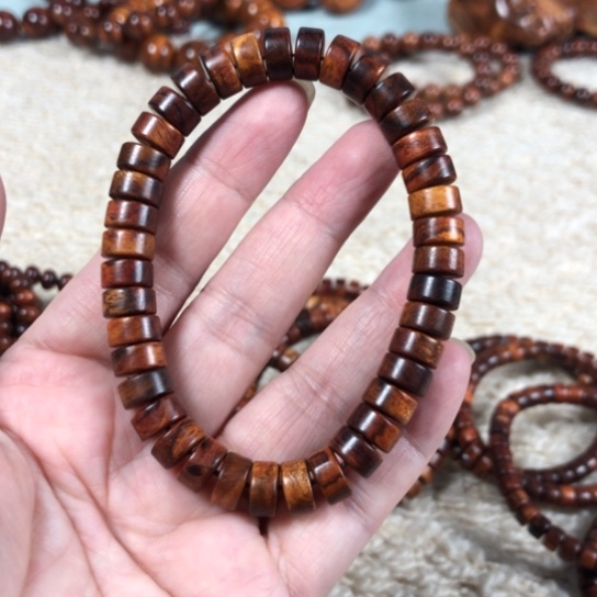 黄花梨/降香黄檀海南黄花梨药片珠5*9