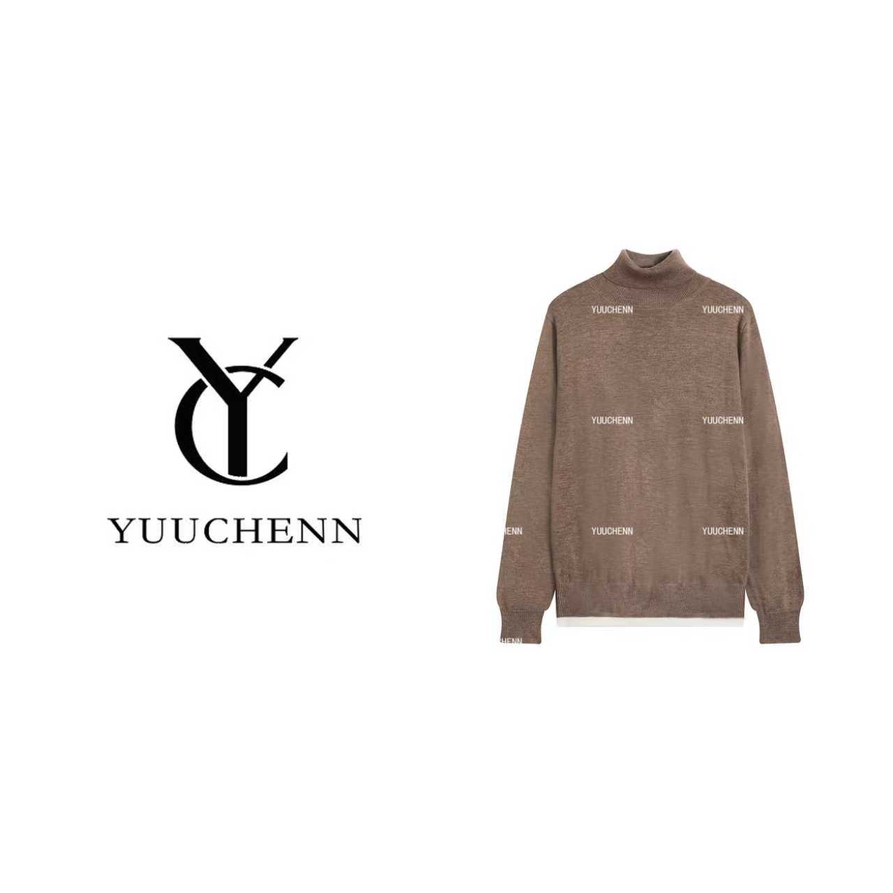 YUUCHENN高领打底衫女秋冬纯色宽松型羊绒衫百搭上衣23C30501