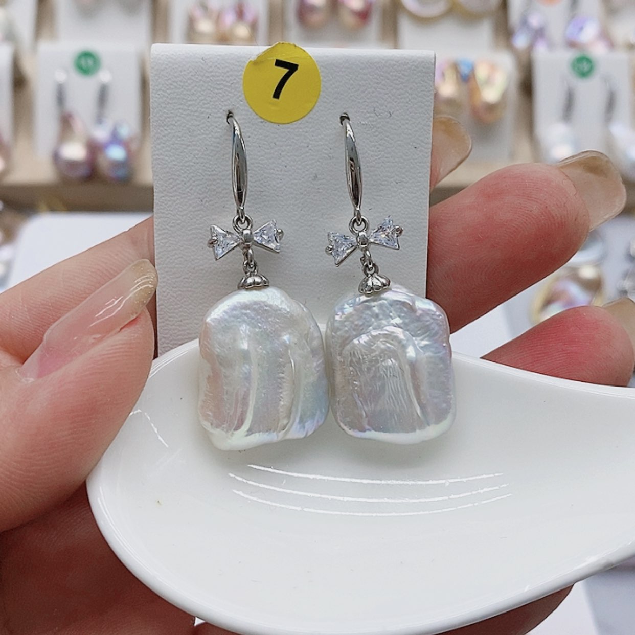 【闪购商品】淡水珍珠耳饰银S925镶嵌