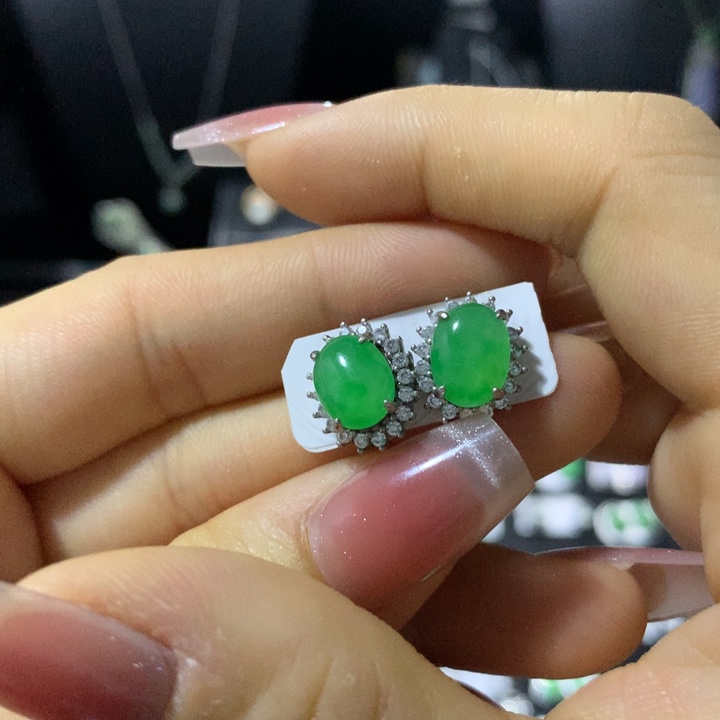 翡翠银S925镶嵌戒指