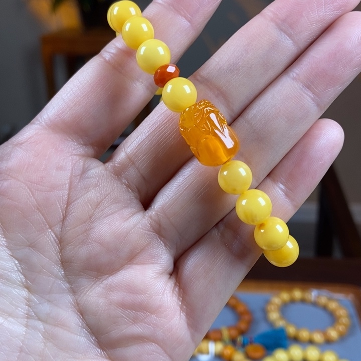 未镶嵌琥珀手链蜜蜡手串8