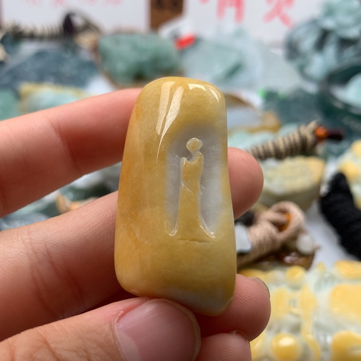 翡翠颈饰未镶嵌保真天然A货翡翠