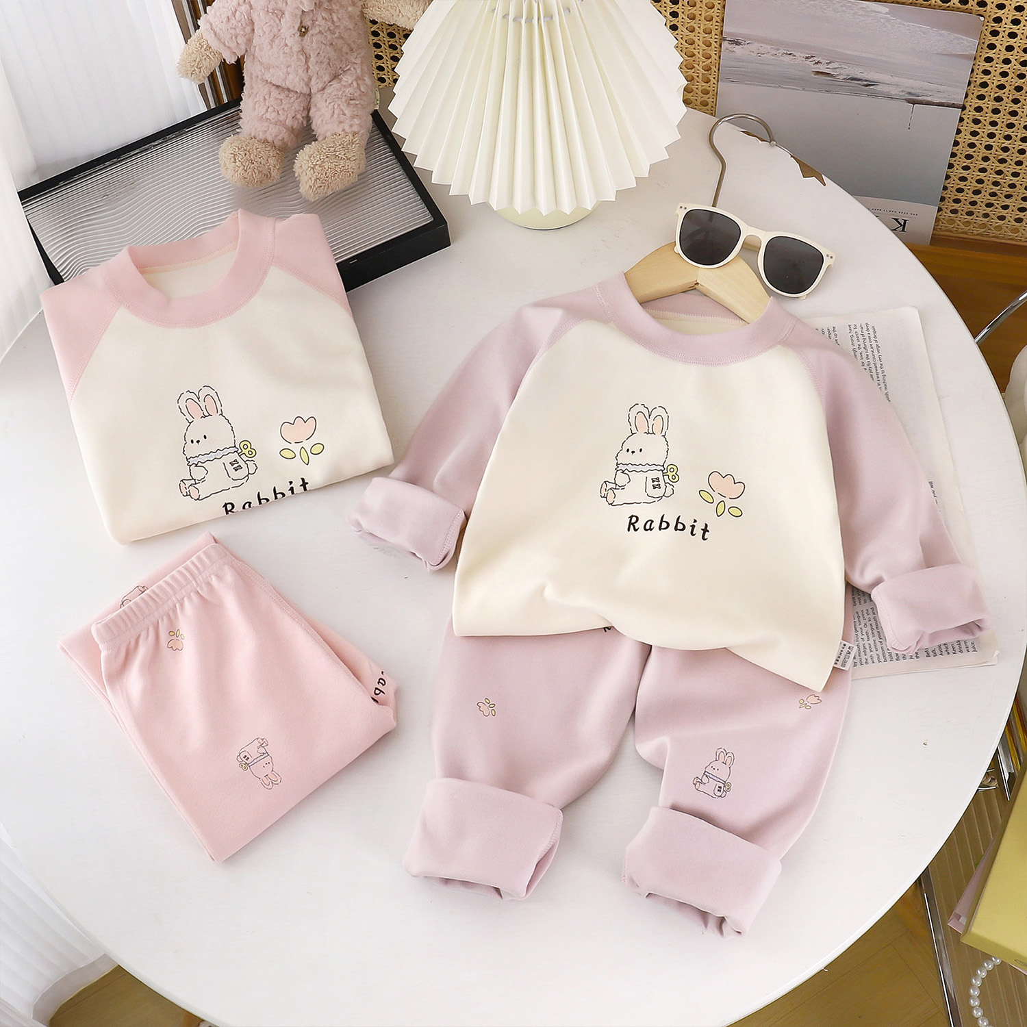 爱之初中小童男女宝300加厚保暖纯棉秋衣裤秋冬打底套装