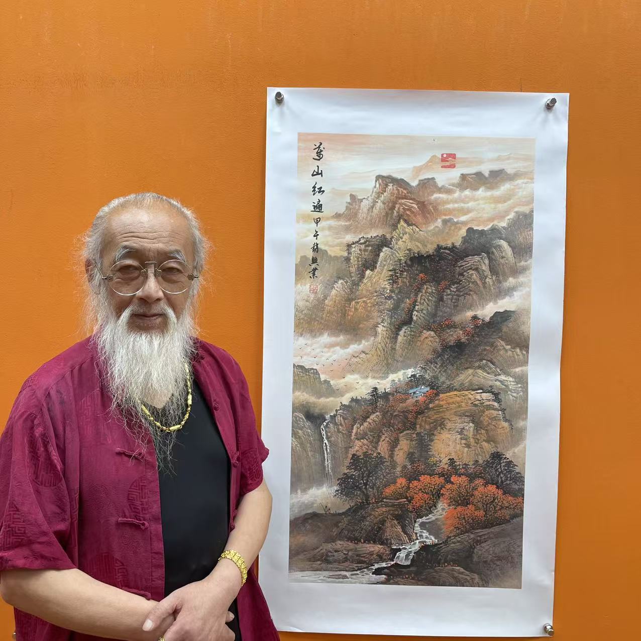 赵兴业《万山红遍》三尺竖托底 国墨堂1