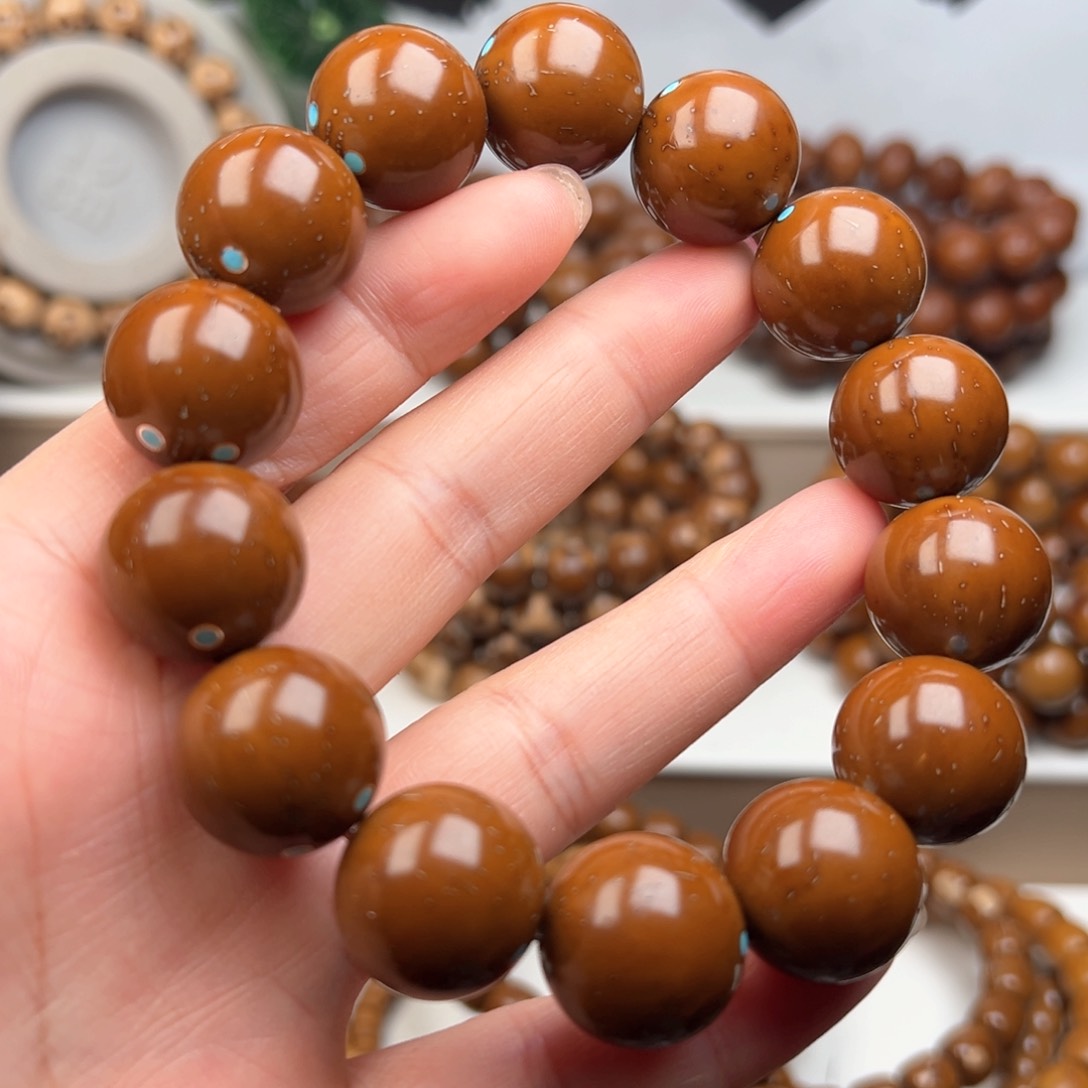 紫金鼠手串?*17.8光珠镶嵌手串