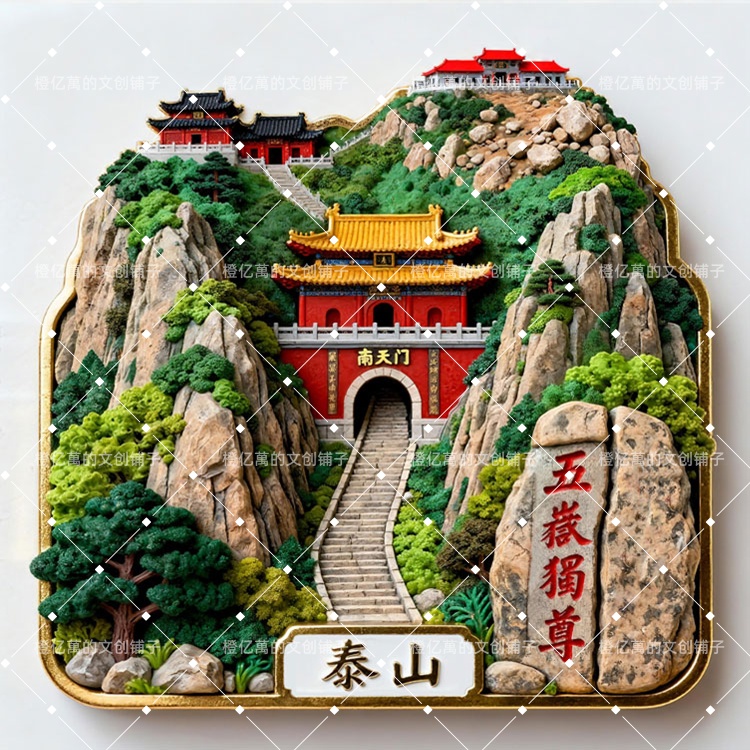 【泰山】文创金属浮雕冰箱贴纪念品各地旅游景点城市收藏打卡礼