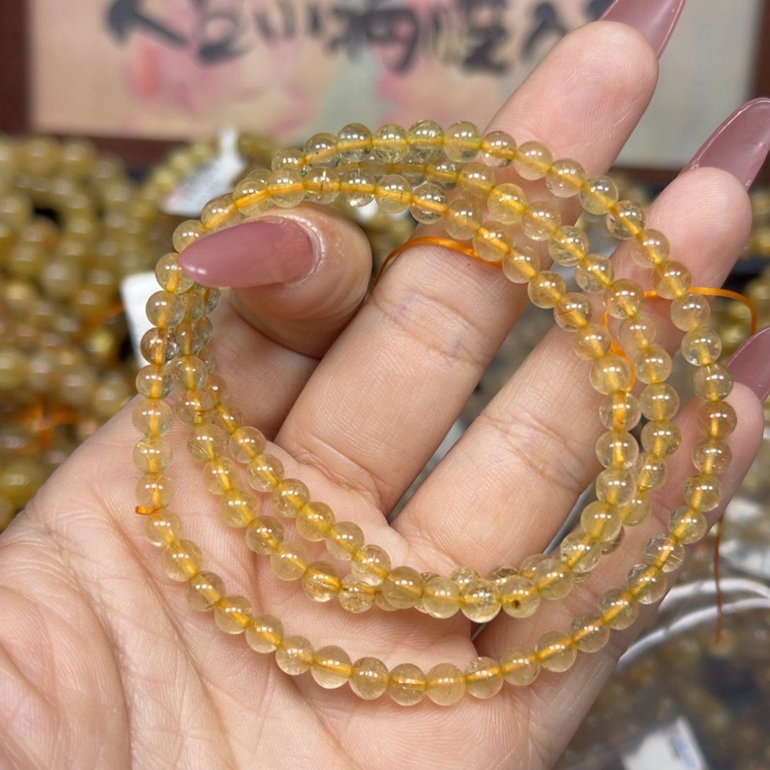 发晶手链未镶嵌金发晶多圈4