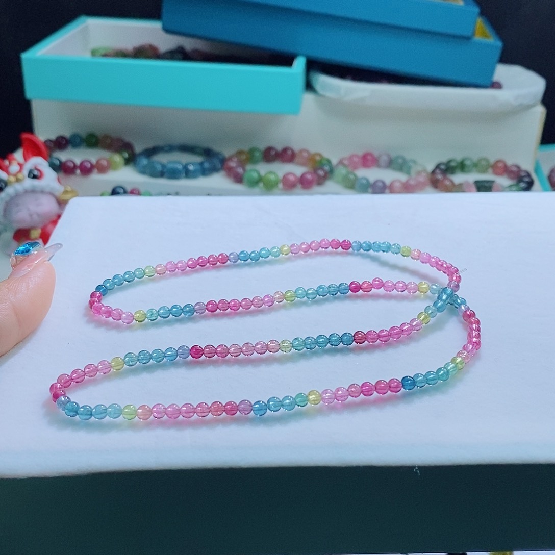 碧玺手链未镶嵌4mm左右