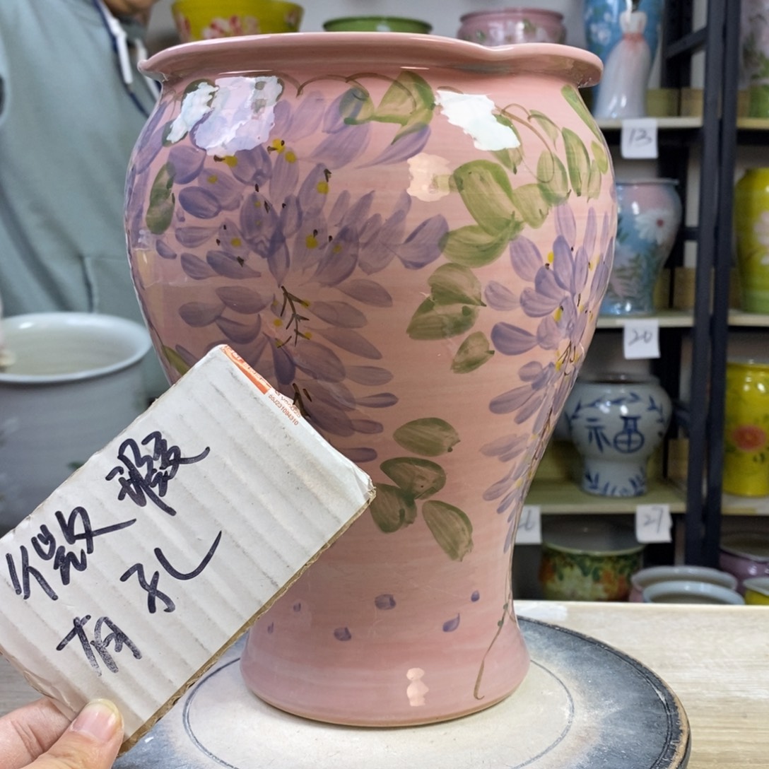 景德镇手工手绘陶瓷花盆