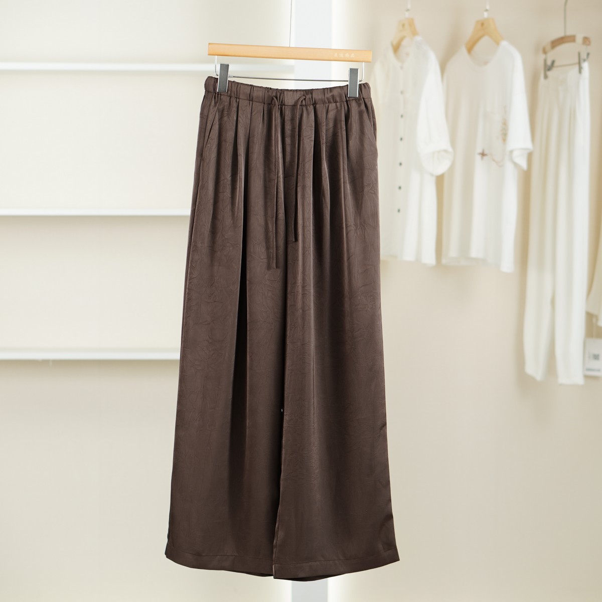 【麦迪尚品•品牌新款】一路童行31020290松紧腰休闲阔腿裤春季女装