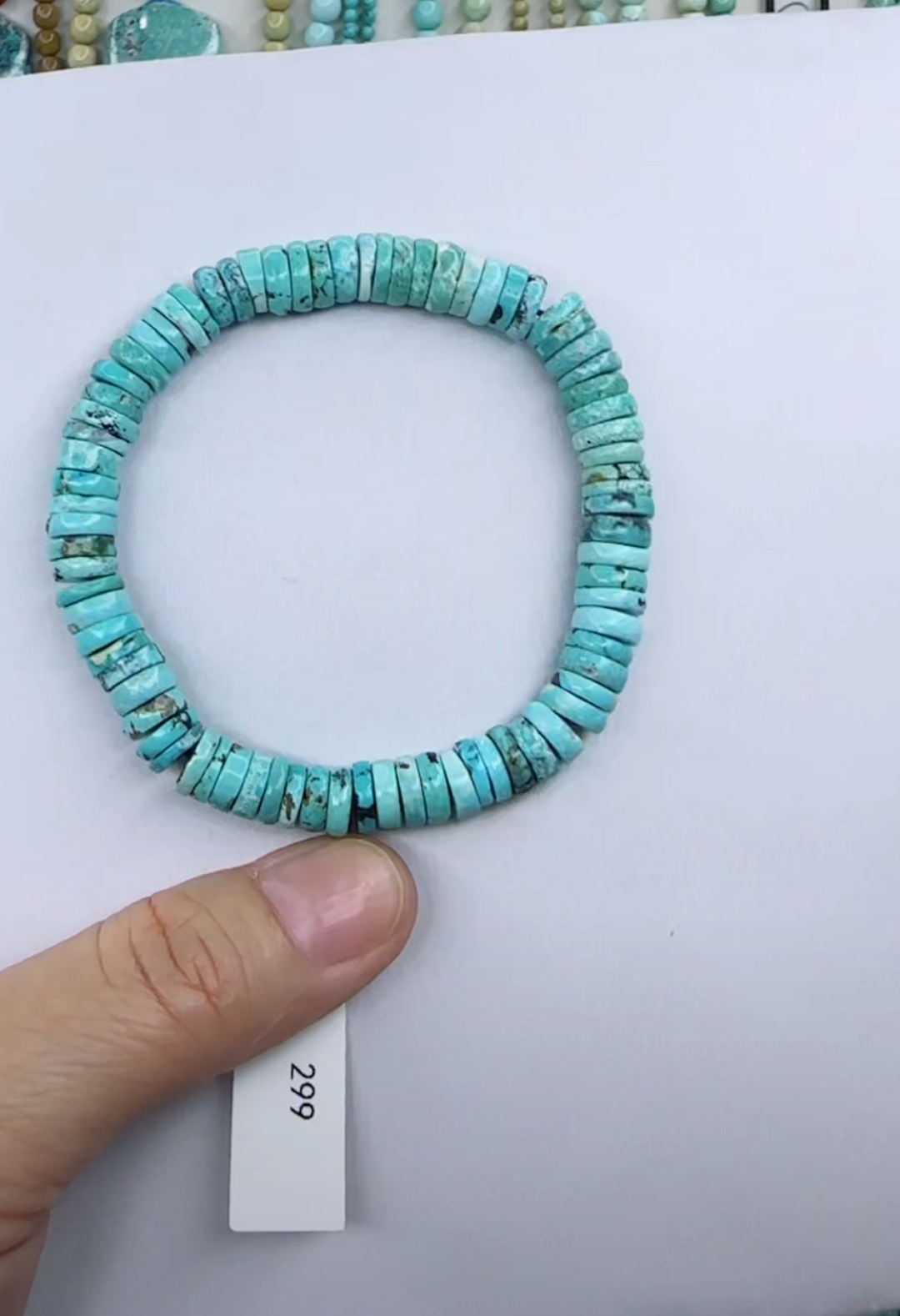 天然原矿绿松石卡