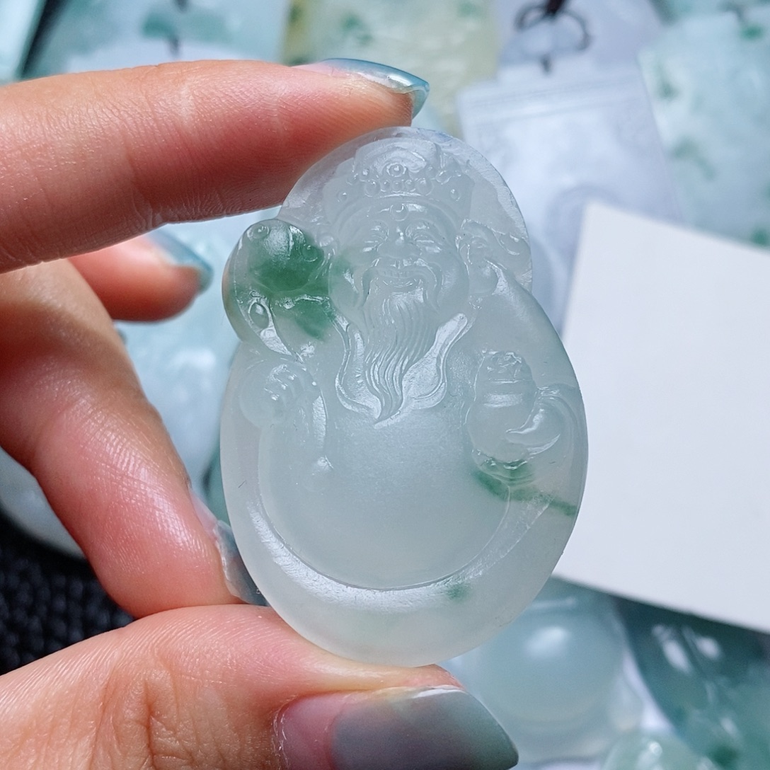 定制翡翠未镶嵌毛货付款后确认抛光