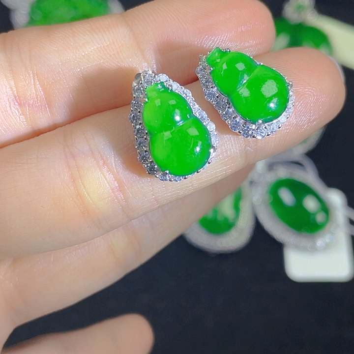 翡翠吊坠(不含链)银S925镶嵌