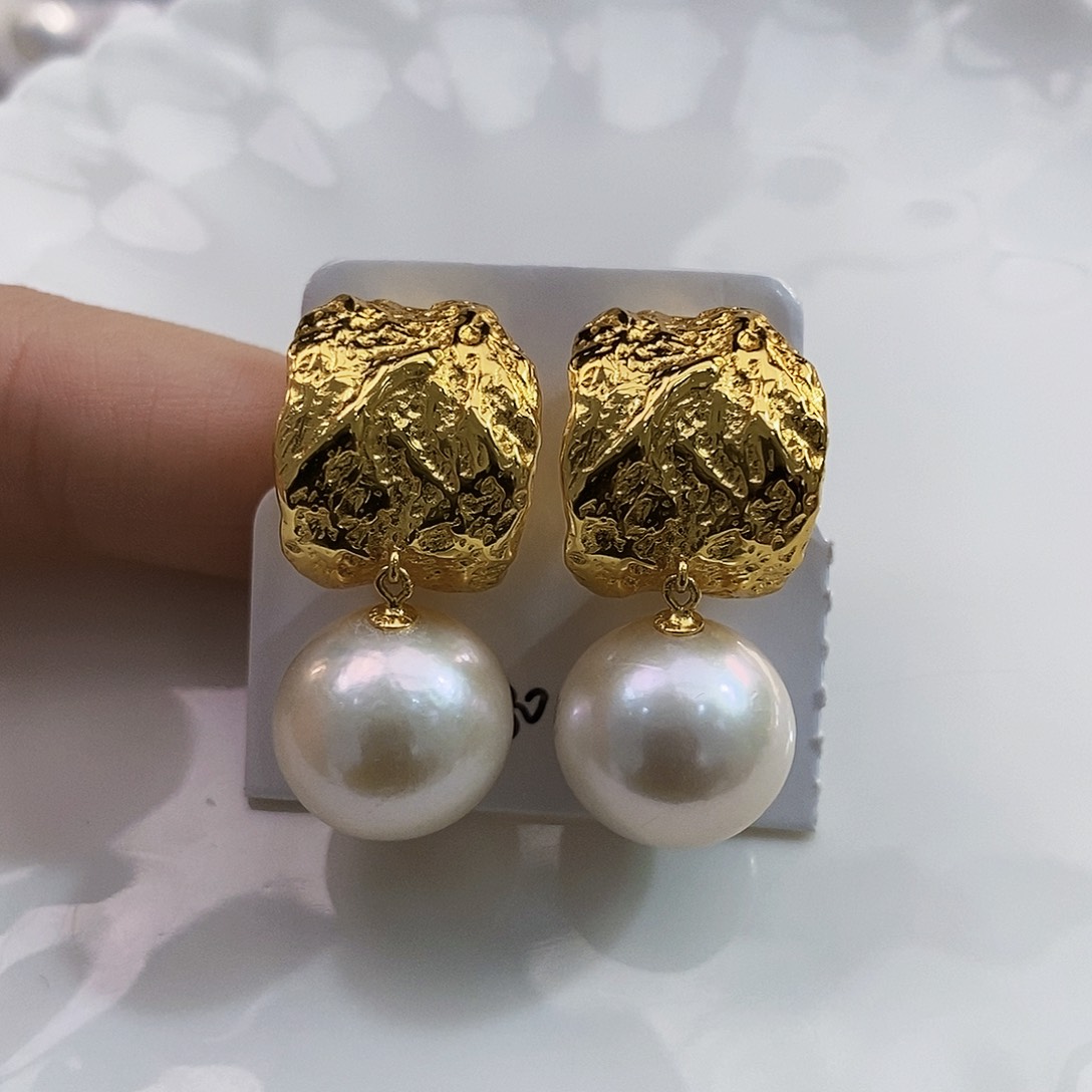 银S925镶嵌特价极光福利耳饰淡水珍珠用****0