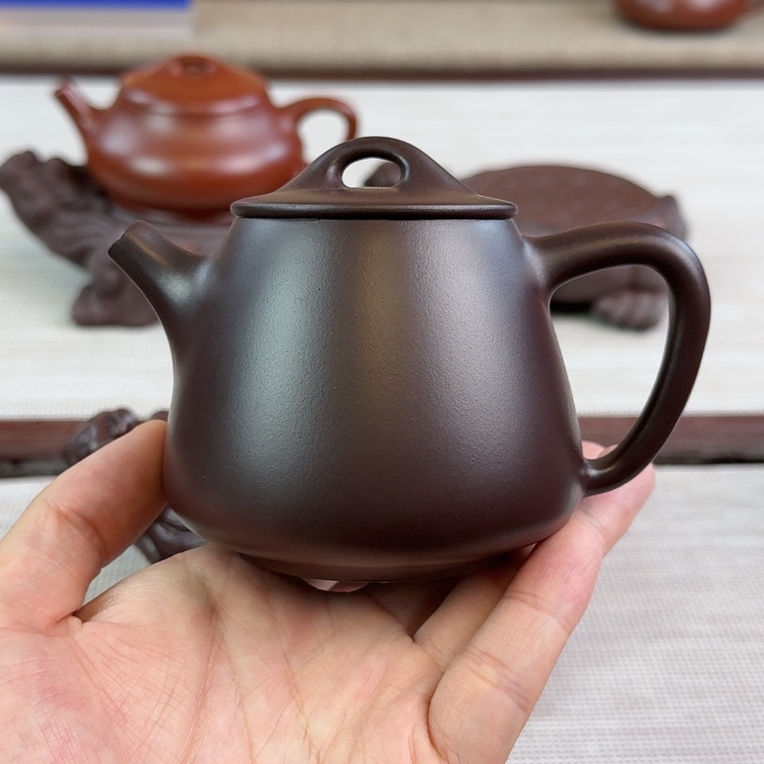 紫砂茶壶22cc老紫泥高石瓢