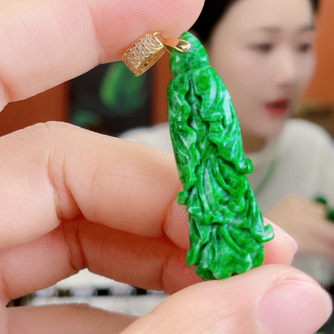翡翠未镶嵌耳饰饰品