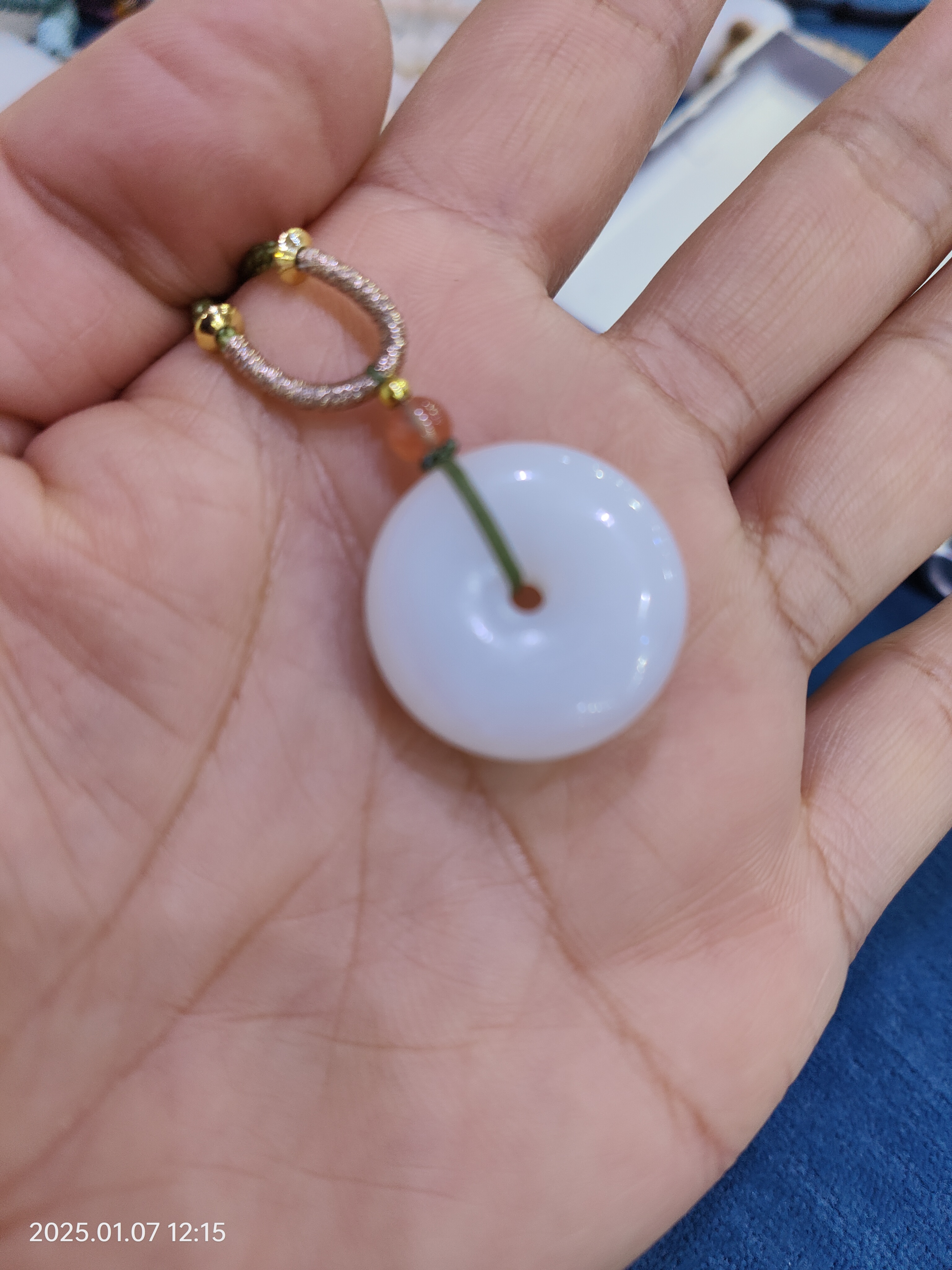 和田玉平安扣白润