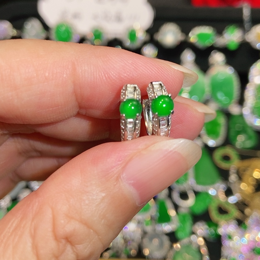 【闪购商品】翡翠未镶嵌耳饰天然翡翠