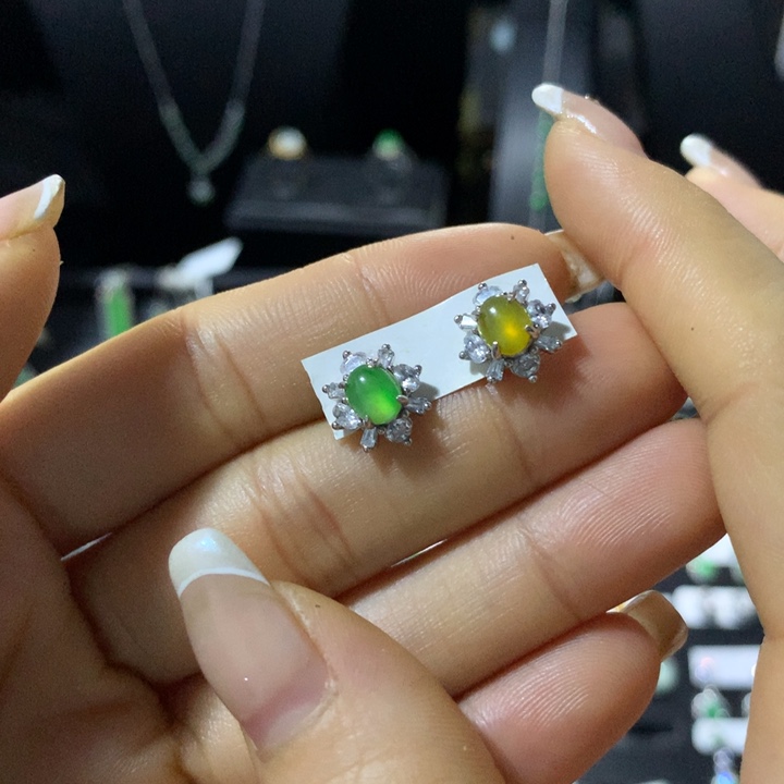 翡翠银S925镶嵌戒指