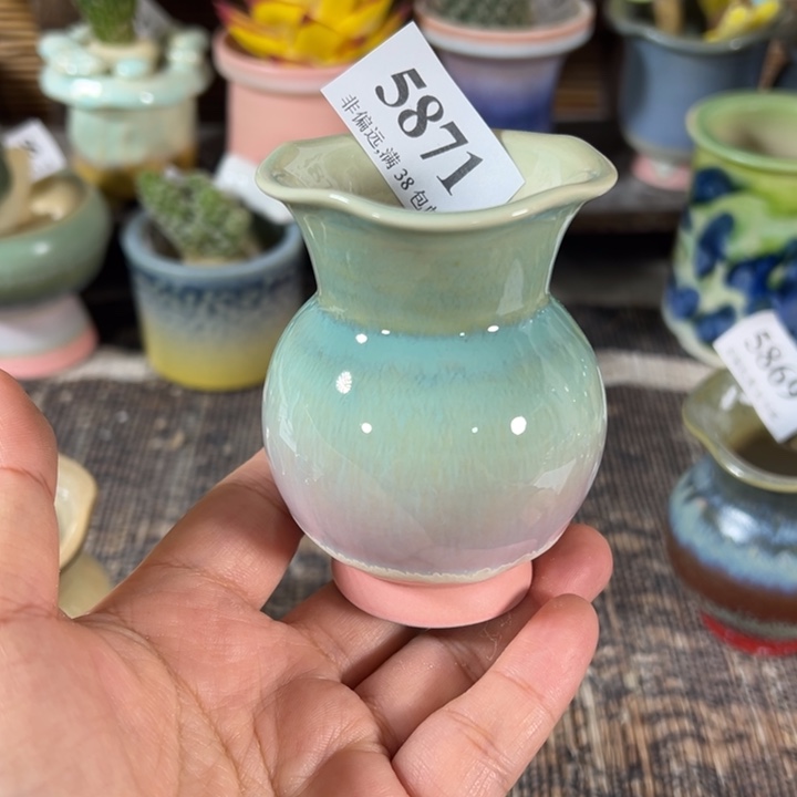 口5高8 手工花盆满30包邮