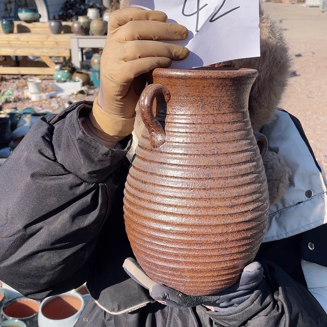 红陶王嫂花盆0128-42