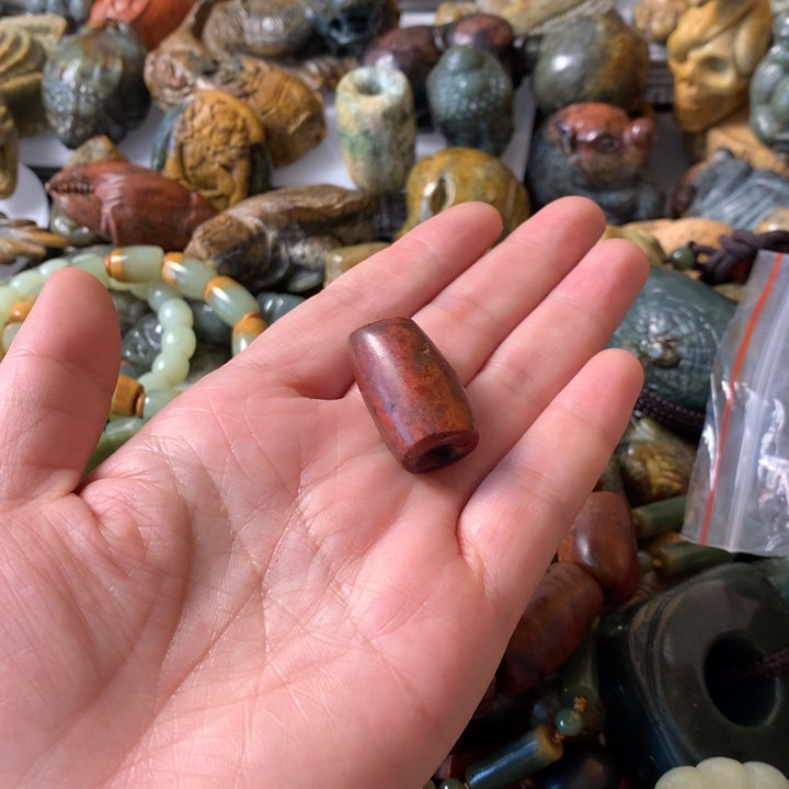 岫岩河磨玉（透闪石质玉）手链未镶嵌