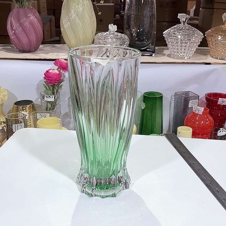 玻璃807高24口11水晶玻璃花瓶嘎嘎好看