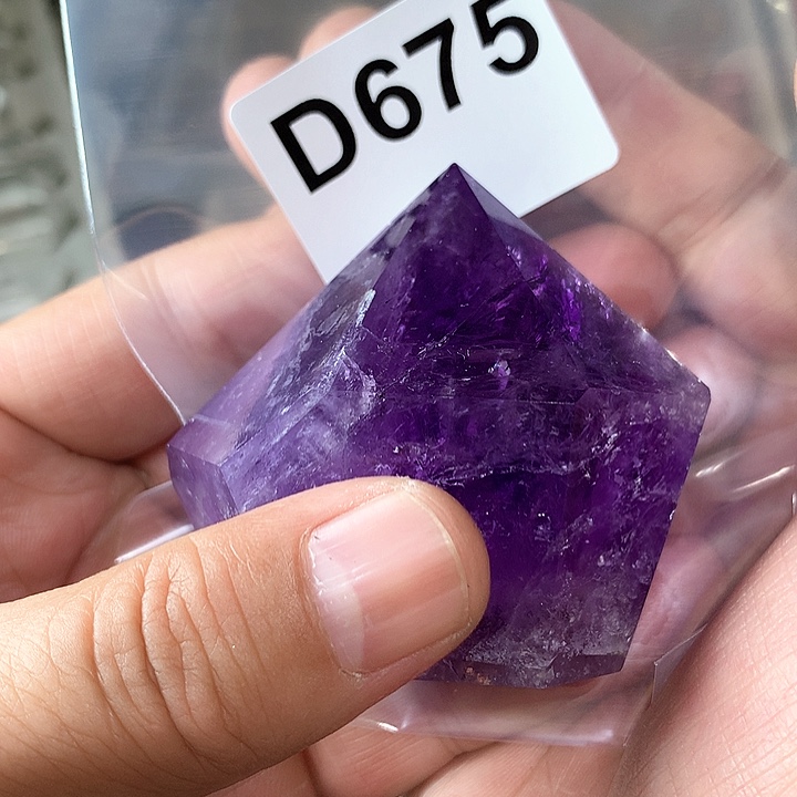 水晶天然水晶柱子D675未镶嵌行**晚