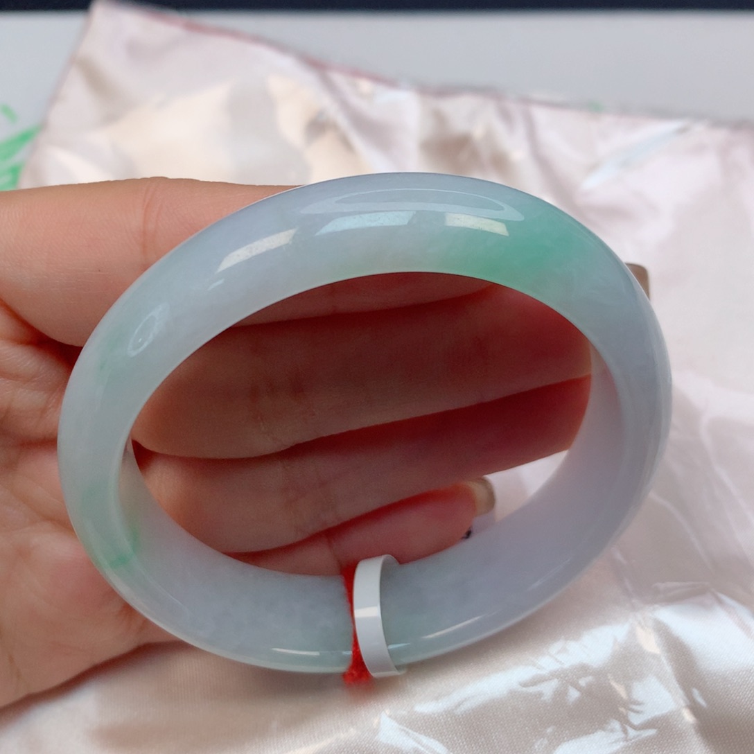 翡翠未镶嵌手镯54-55贵妃