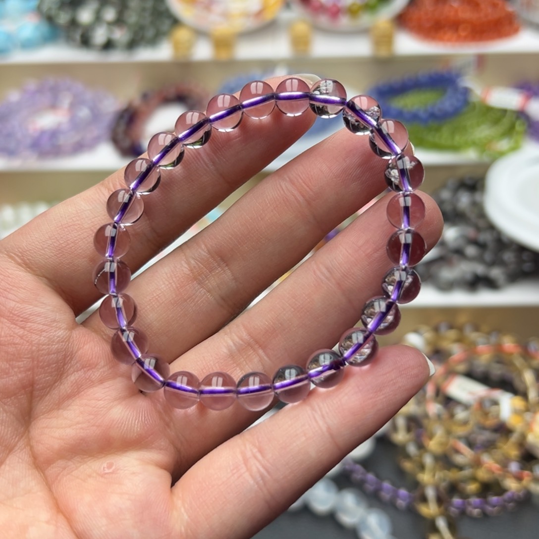 紫晶手链未镶嵌玻利维亚紫水晶