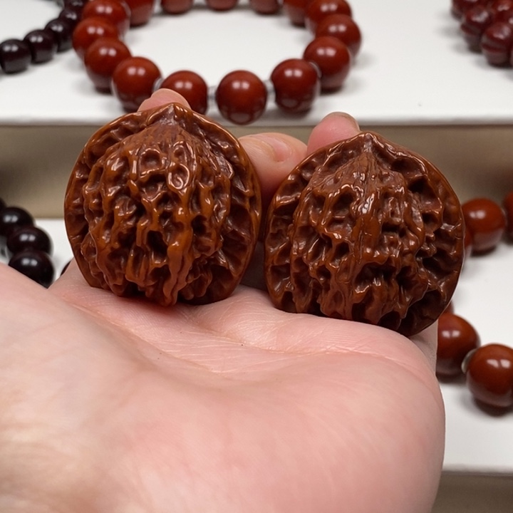 核桃手串/手链自*飞猴头雕刻