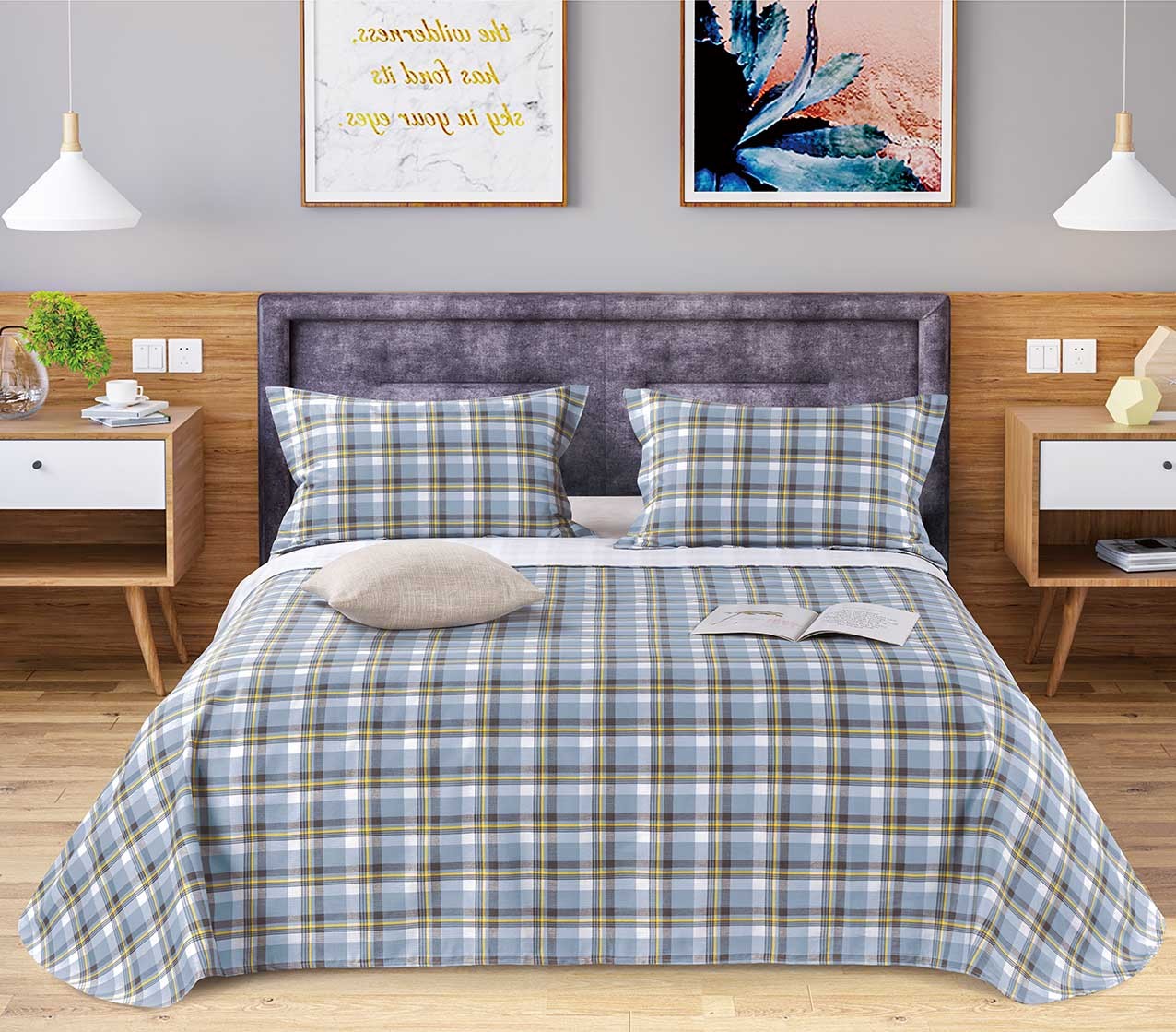 【包装袋微瑕】高端亲肤鱼骨纹床单亲肤三件套：自由向往