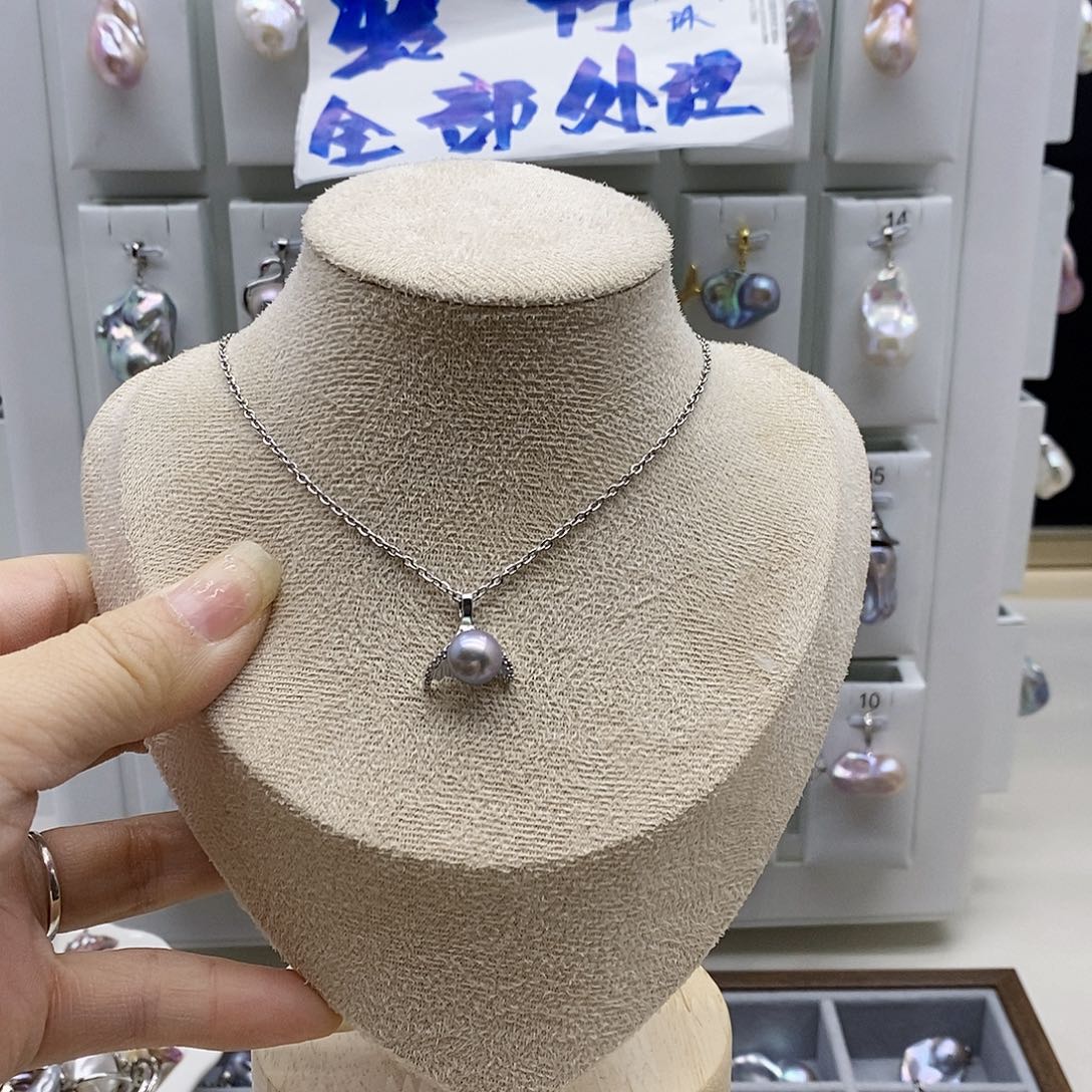 颈饰合金淡水珍珠