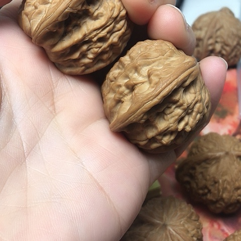 文玩核桃把件磨盘狮子头