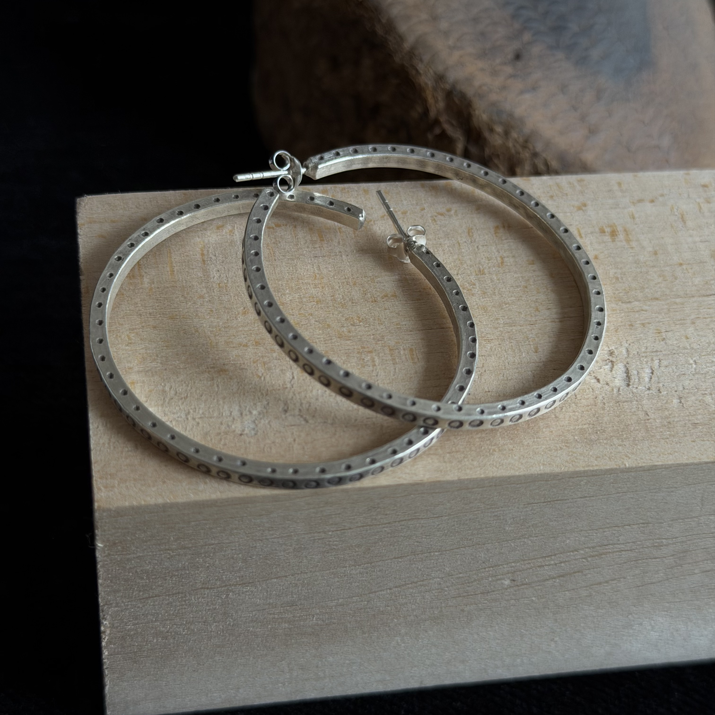 925银耳饰 银色大耳圈气质时尚圈圈个性百搭简约潮流耳饰