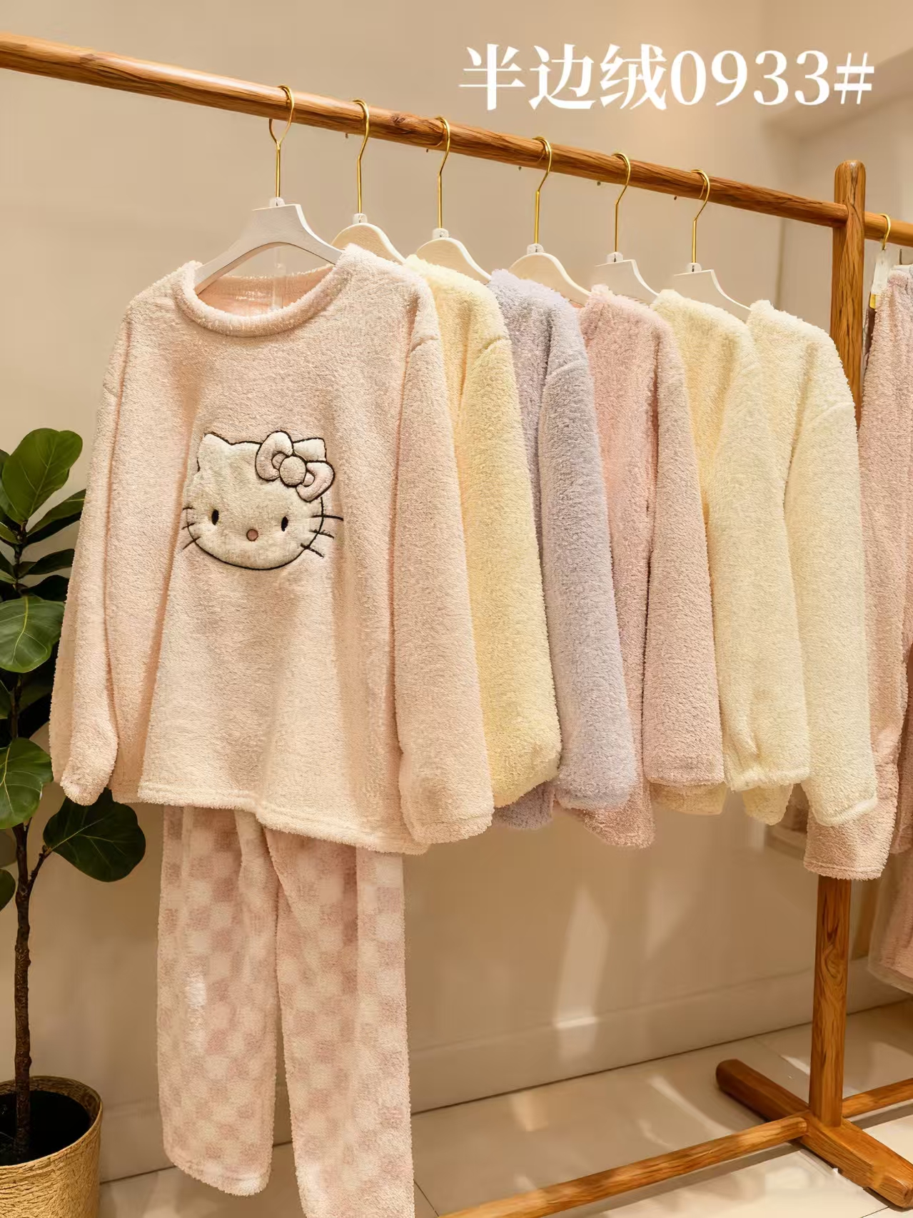 冬款加绒加厚时尚可外穿家居服（绒类有浮毛 介意勿拍）