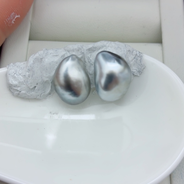 海水珍珠裸珠铂金灰keshi
