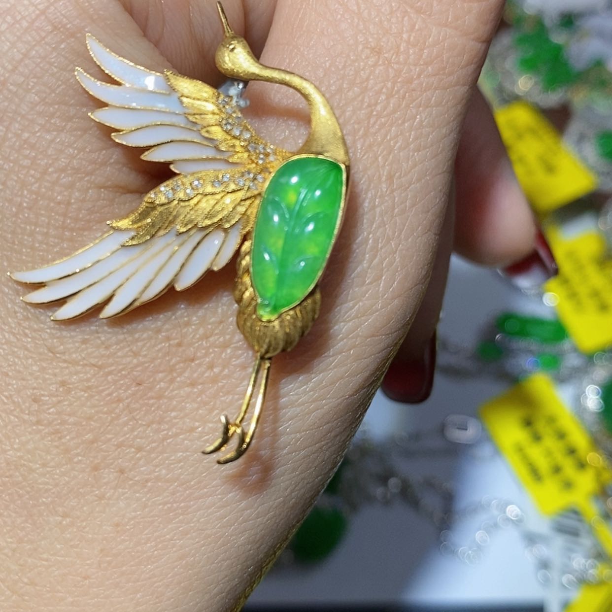 【闪购商品】翡翠颈饰18K金镶嵌吊坠