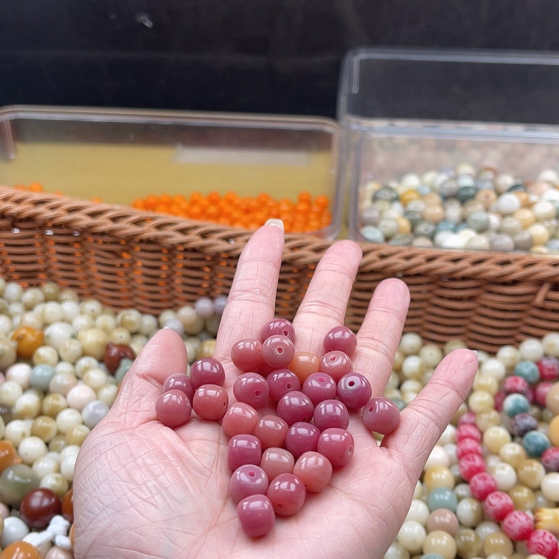 白玉菩提吊坠Q/10mm/100+20颗