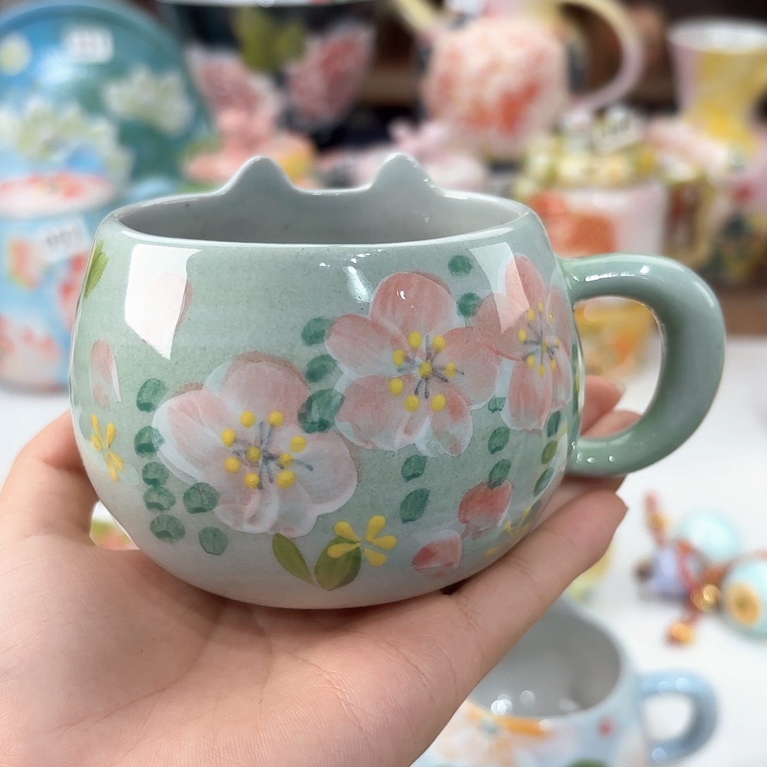 景德镇手绘高温釉下彩陶瓷茶具