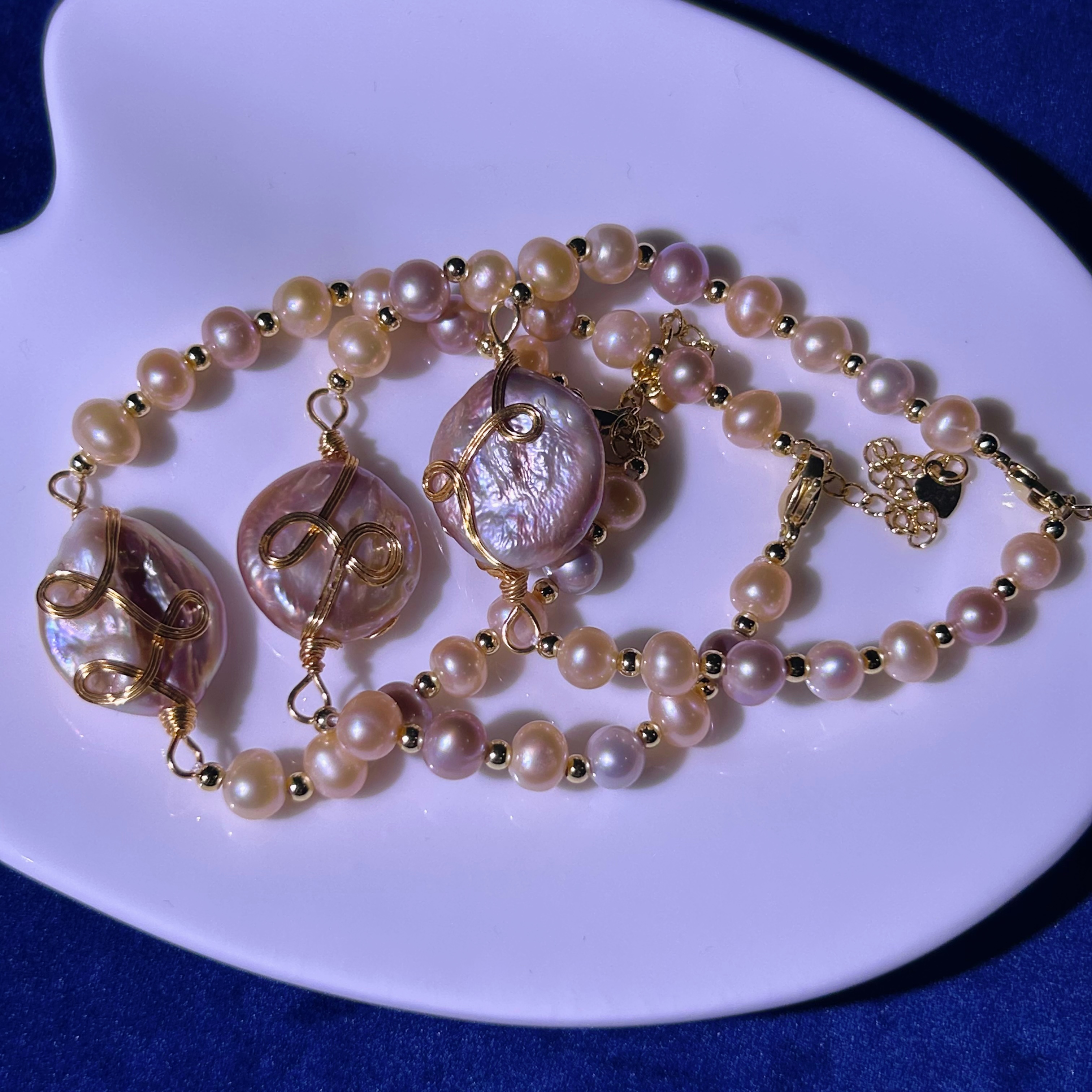 淡水珍珠巴洛克手链-多样性发一-长度16cm-DS086