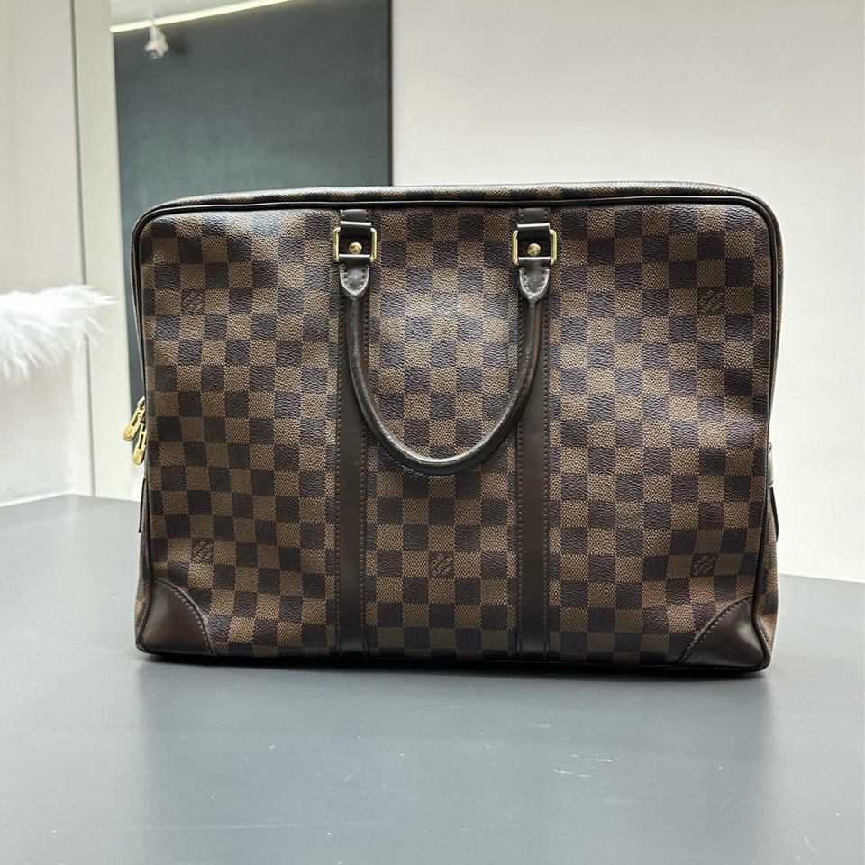 95新 LouisVuitton/路易威登 棋盘格男士公文包