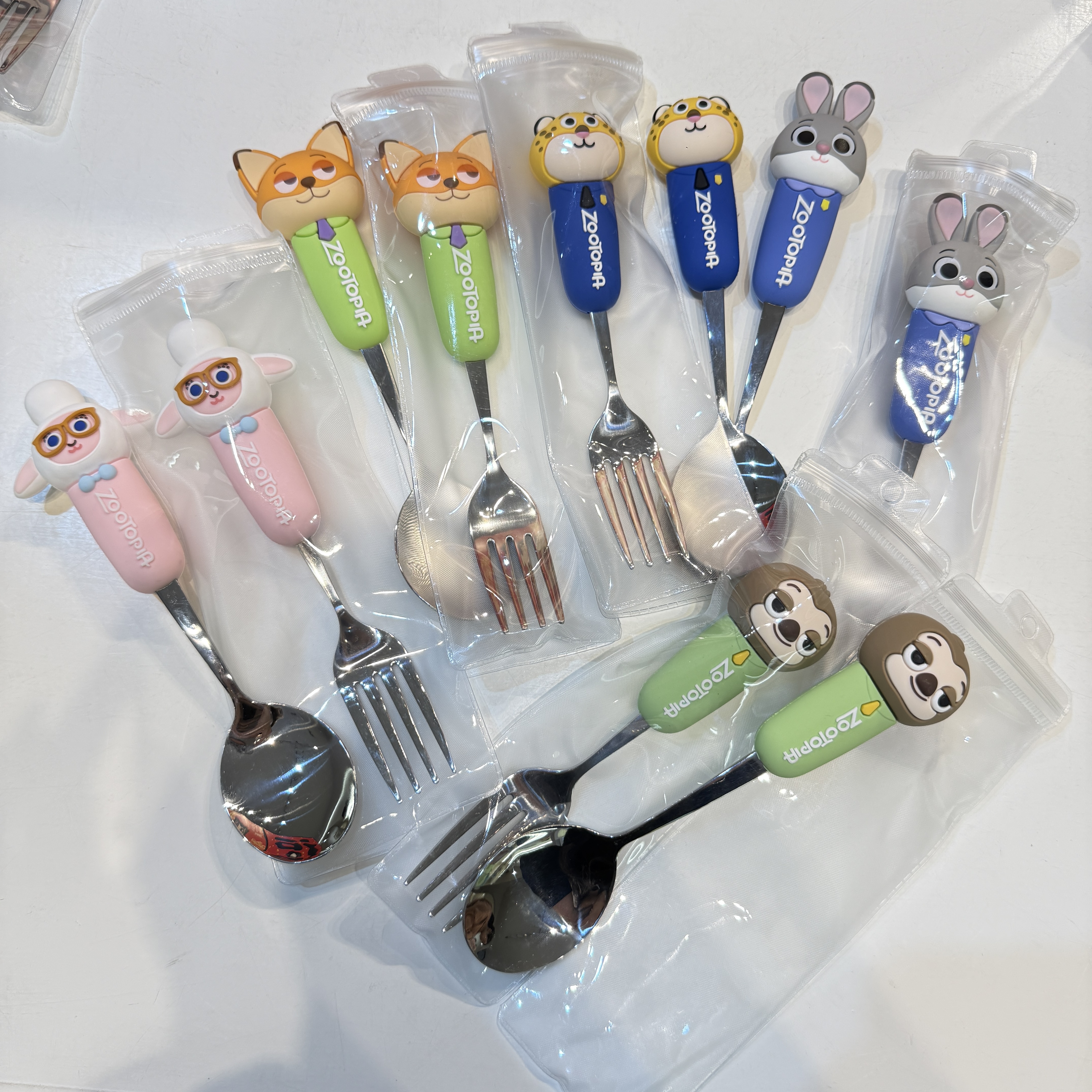 【小兰专属】展会陶瓷餐具FKDWC硅胶柄不锈钢叉勺