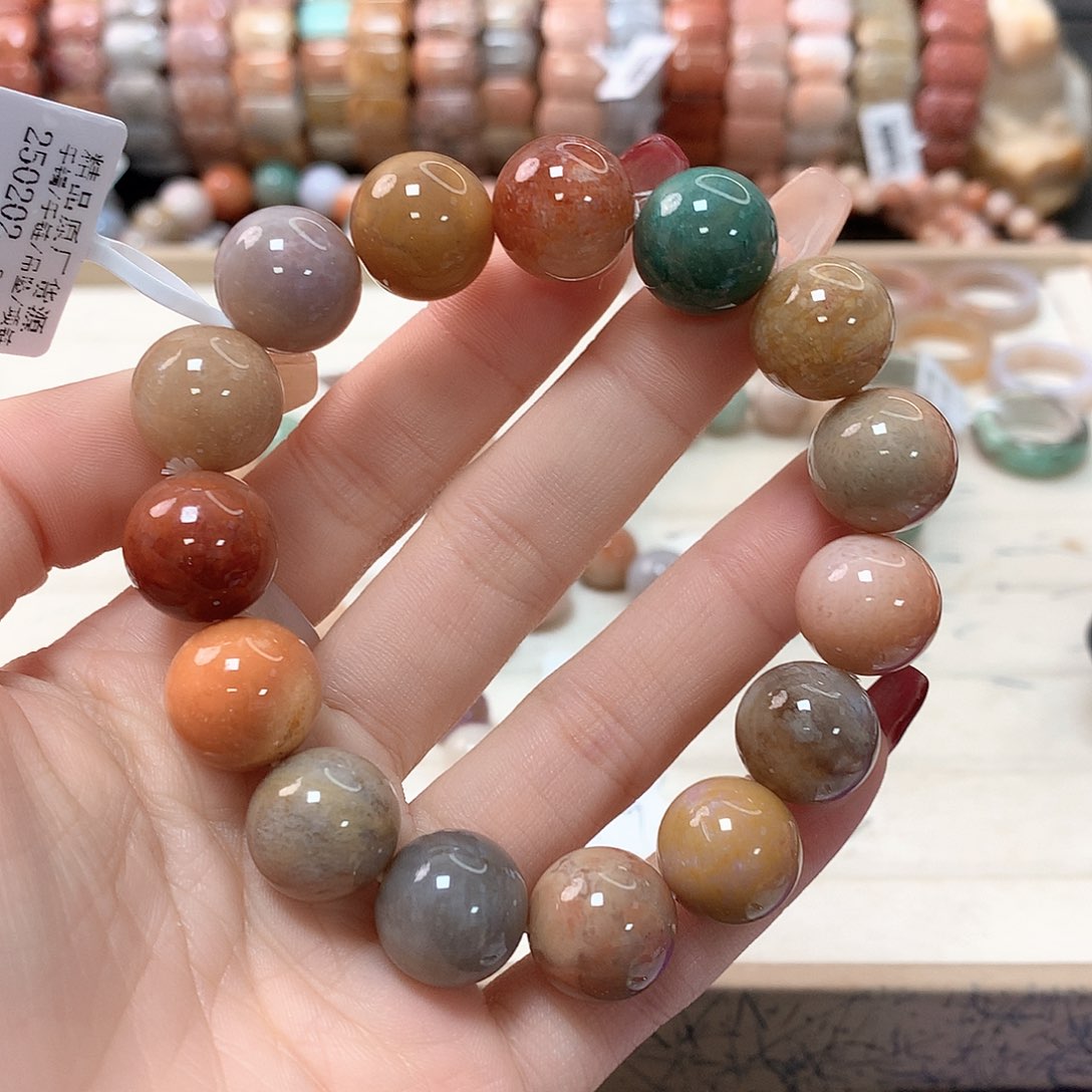 硅化珊瑚（珊瑚玉）手链未镶嵌李*515